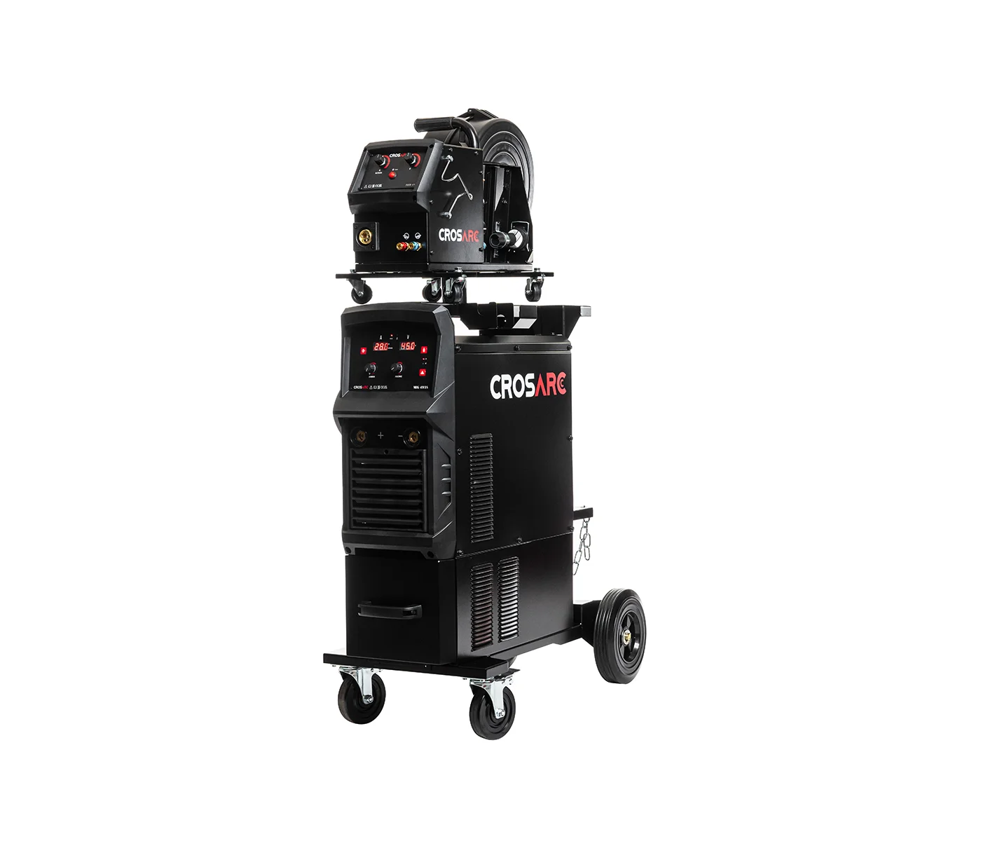 MIG welder on a trolley.